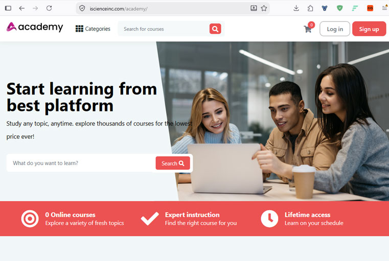 Learning academy website